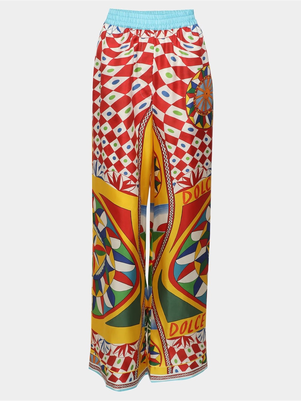 Dolce & Gabbana Carretto Silk Twill Jogger Pants Rare Sold Out